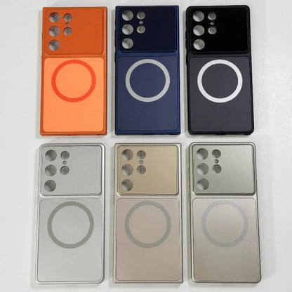 for Samsung Galaxy S26 Pro S25 S24 S23 Ultra Plus Glass Hard Magnetic Case For Magsafe Wireless Charging Camera Protection Cover