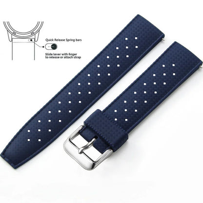 Tropical Silicone Watch Band Quick Release Watch Band 18mm 20mm 22mm Rubber Tropic Smart Watch Strap for Oris Seiko Citizen