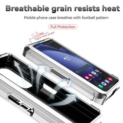 Slide Camera Lens Armor Phone Case for Samsung Galaxy Z Fold 6 5 4 7 Magnetic Ring Stand Holder Shockproof Protection Back Cover