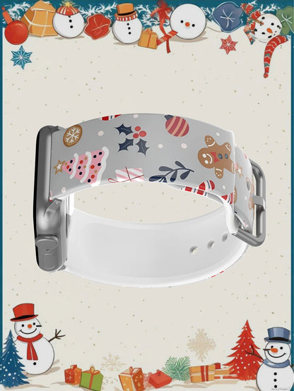 Kawaii Pink Christmas Tree For Apple Watch Band 45mm 44mm 40mm 41 42-38mm Bracelet iwatch Series 8 7 se 3-6 9 10 11 Ultra 2 49mm