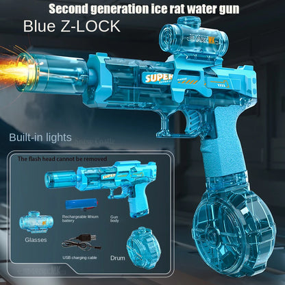 Summer New Ice Mouse Electric Water Gun Pistol Shooting Toy Full Automatic Shoot  Outdoor Toy For Children Boys Girl Adults Gift
