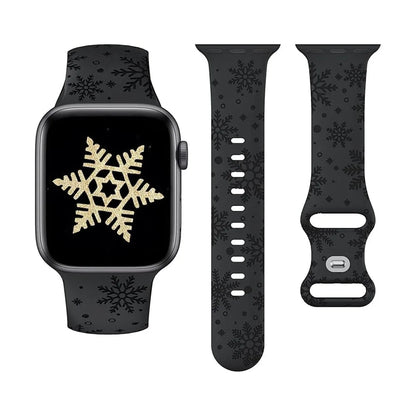 Christmas Engraved Strap For Apple Watch Band 49mm 46mm 45mm 44mm 42mm 40 41 Bracelet correa IWatch Series 11 10 SE 9 8 7 Ultra