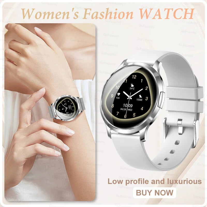 2025 New Smart Watch For Women Gift 1.32 Inch Full Touch Screen Sports Fitness Watches Bluetooth Calls Digital Smartwatch Ladies