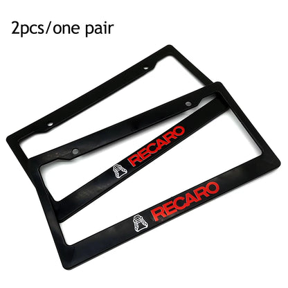 1 Pair(2pcs) JDM Racing Style USA Standard ABS Car License Plate Frame For Tofu Akina Fake Taxi Spoon Hokkaido Decoration Auto