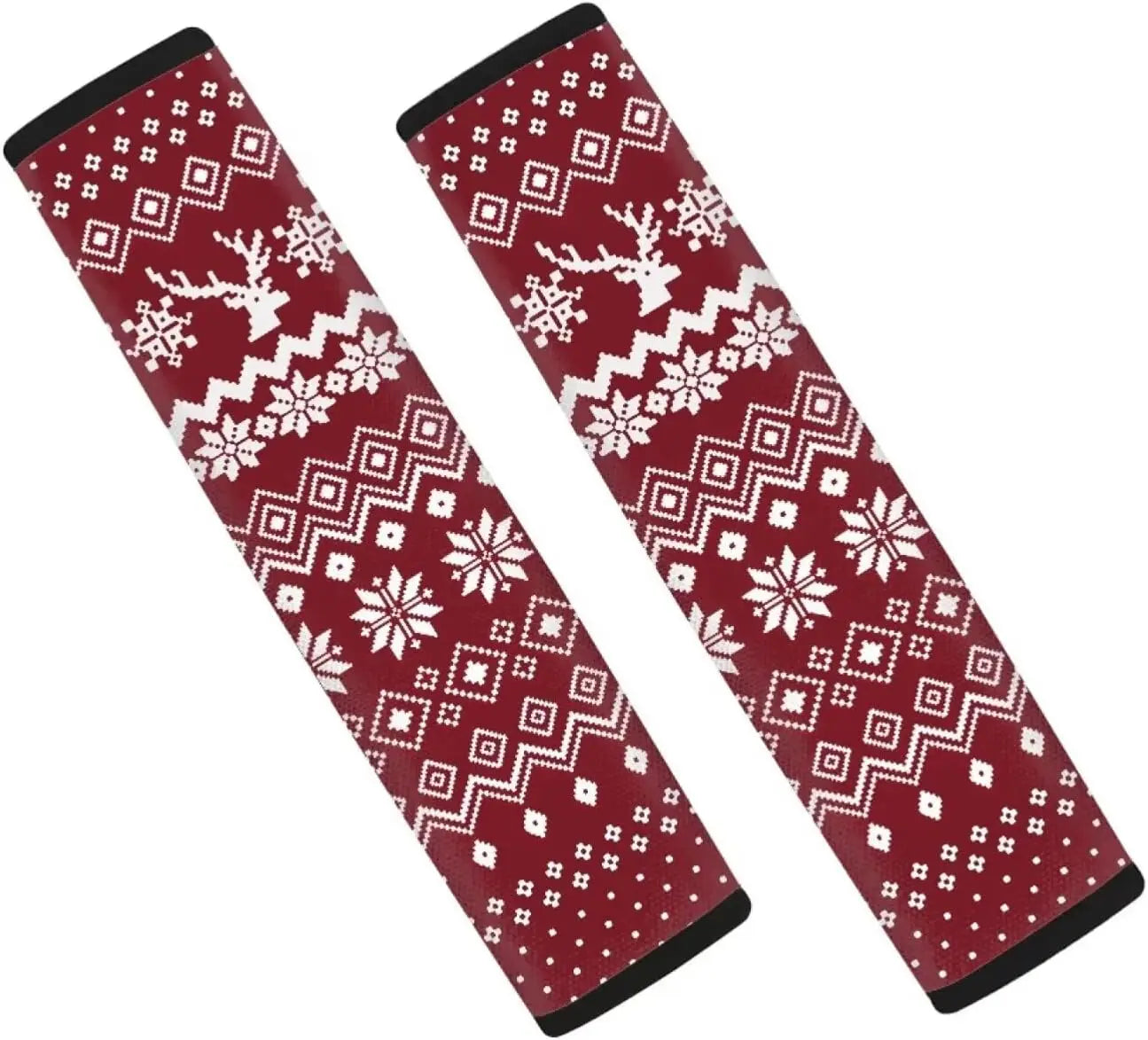 2pcs Christmas Themed Seat Belt Covers Soft Polyester Fit for Cars Santa Claus Car Accessories Interior Seatbelt Cover Print