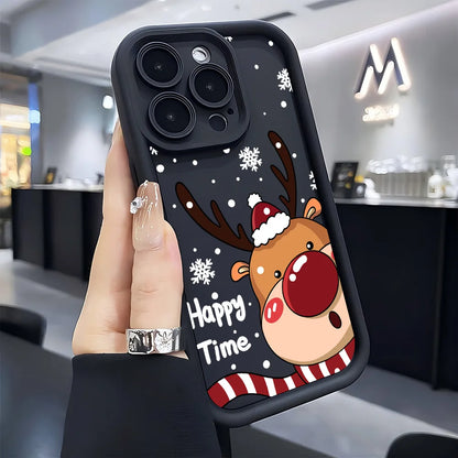 Santa Claus Elk Snowman Christmas Phone Case For Google Pixel 9 8 7 8A 7A Pro XL 4G 5G Soft Silicone TPU Back Cover