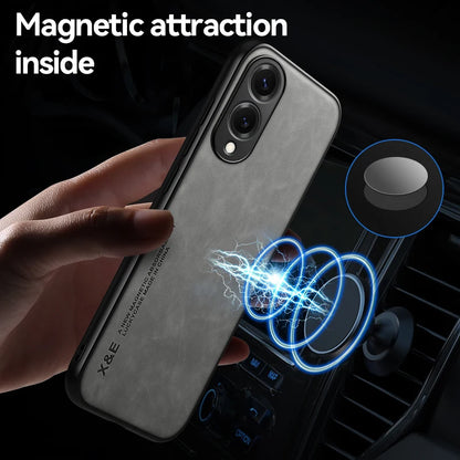 Magnetic Sheepskin Leather Case For Samsung Galaxy S25 S24 S23 S22 S21 S20 Ultra FE S25 Edge S10 S9 Plus Soft Shockproof Cover