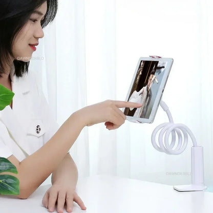 128cm Phone Holder Stand Lazy Bracket Headrest Bed 360 Flexible Long Arms Clamp Mount for IPhone Samsung and 3.5~6.7" Device