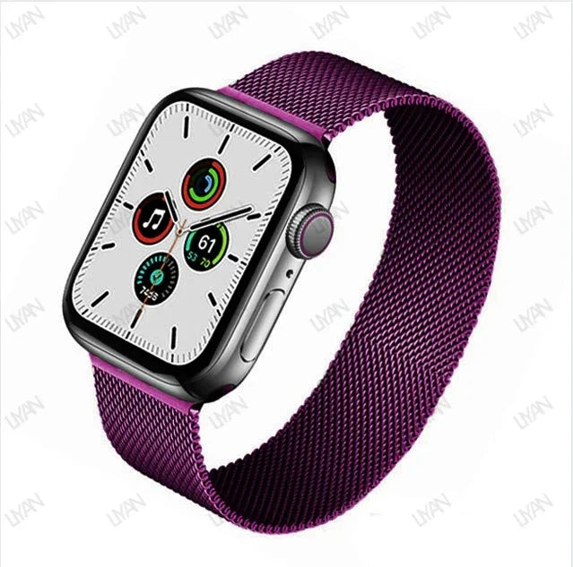 Milanese Loop for apple watch band 44mm 45mm 40mm 41mm 46-42mm pride bracelet iwatch series 9 8 7 6 SE 5 4 10 ultra 2 49mm strap