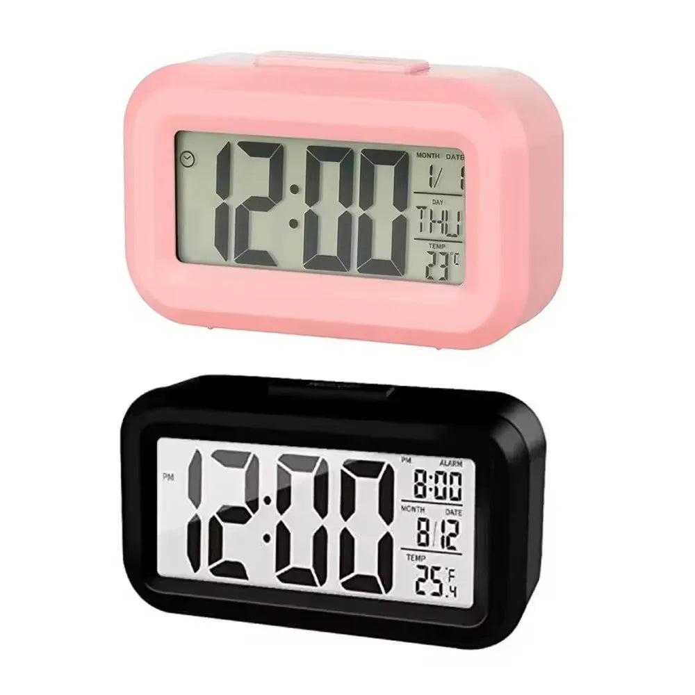 LED Digital Alarm Clock Backlight Snooze Data Time Calendar Desktop Multifunction Electronic Backlight Table Clock - covers4phones