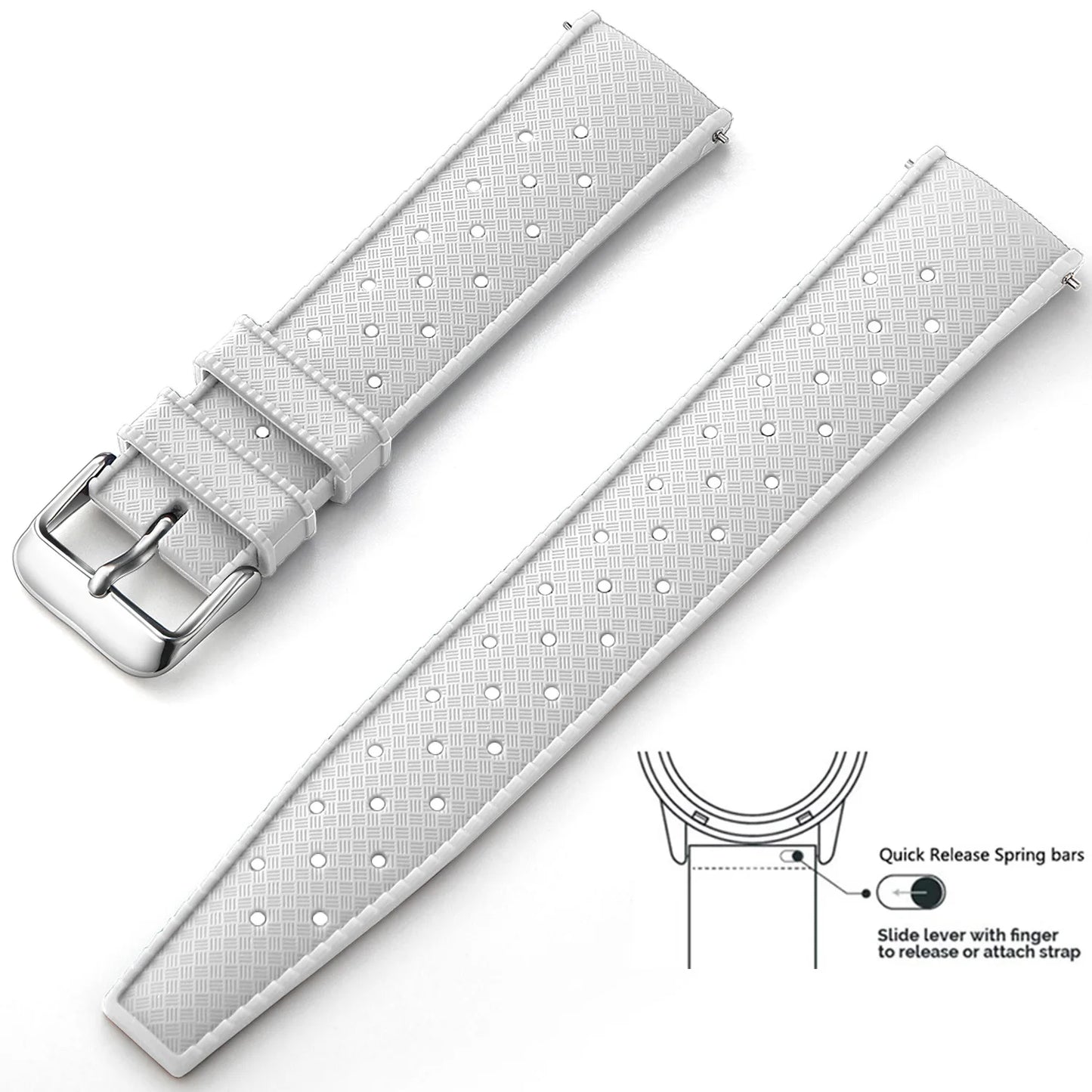 Tropical Silicone Watch Band Quick Release Watch Band 18mm 20mm 22mm Rubber Tropic Smart Watch Strap for Oris Seiko Citizen