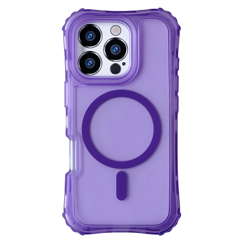 Frosted 3-in-1 MagSafe Phone Case for iPhone 16 17pro max 15 Pro 14 13 12 11 Magnetic Wireless Charging Hard PC Shockproof Cover