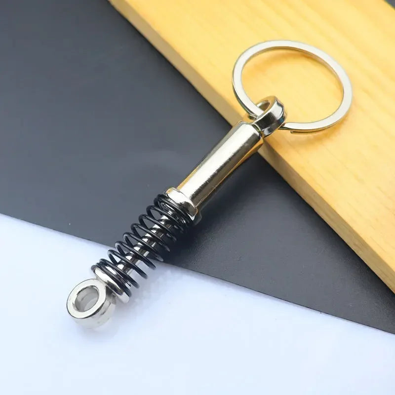 Creative Mini Auto Parts Car Wheel Keychain Auto Enthusiast Metal Keyring Accessories Key Ring Chain for Men Woman Lover Gift