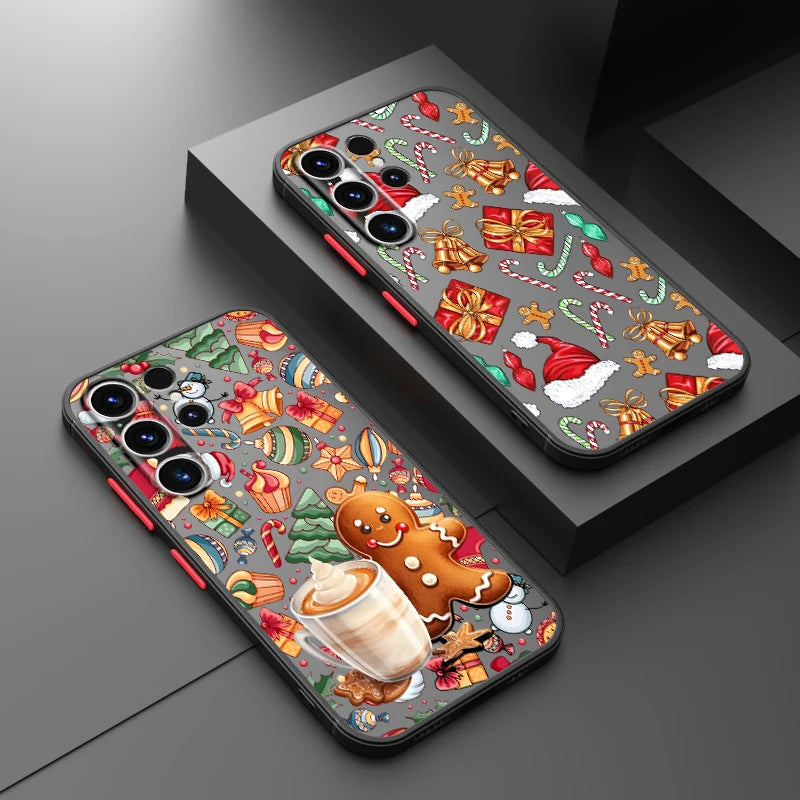 Christmas Style Pattern Case for Samsung Galaxy S22 Plus S20 S21 S10 S25 Edge S9 S24 FE S23 Ultra Back Phone Cover