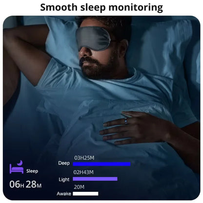 R06 Smart Ring Men Women, Heart Rate And Blood Oxygen Monitor Ip68 5atm Waterproof Bluetooth Connected Wise Multi-sport Mode - covers4phones