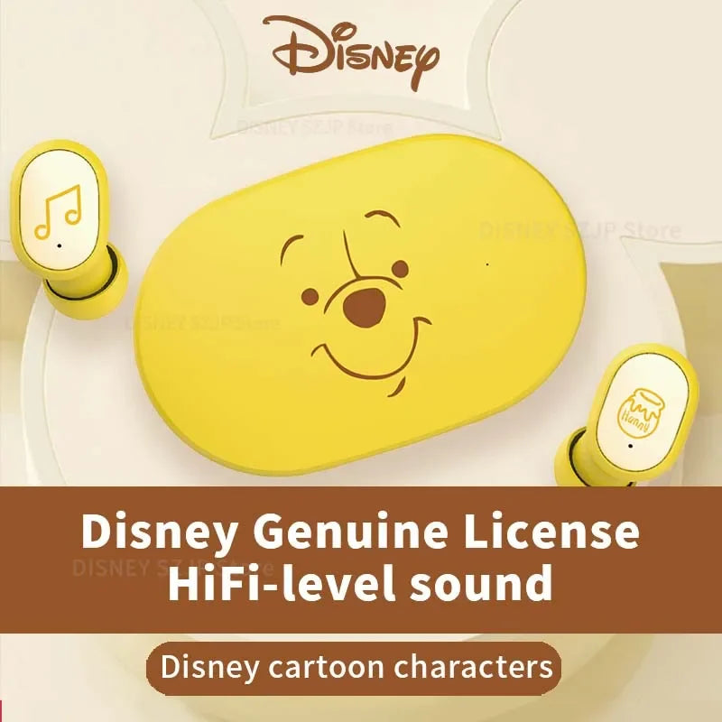 Disney Original Earbuds E6S Mini Cartoon Wireless Earphones Bluetooth 5.3 HIFI Sound Noise Reduction Headphone Long Battery Life