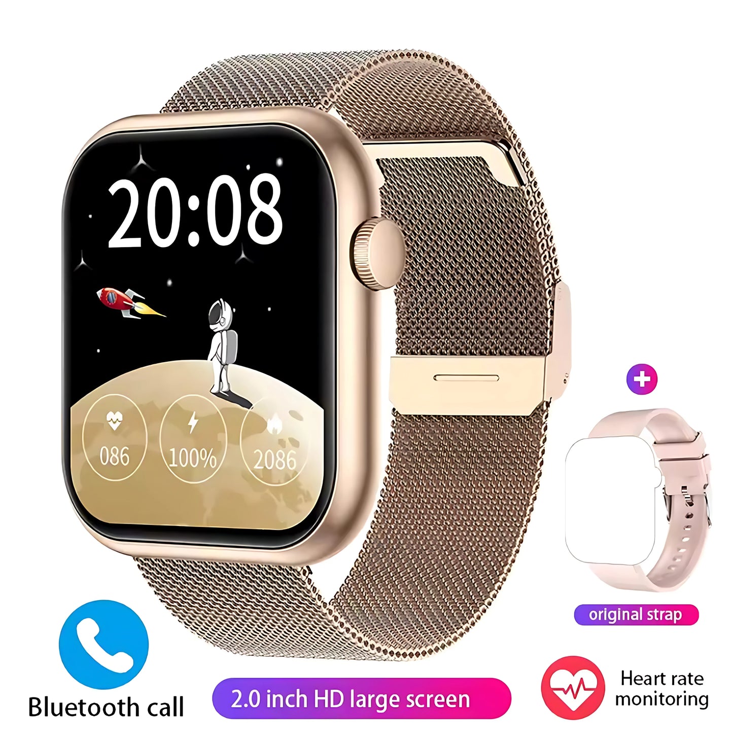 New 2026 Watch 10 NFC Bluetooth Call Smart Watch Women Men Heart Rate Voice Assistant 100+Sports Ladies Smartwatch For Xioami