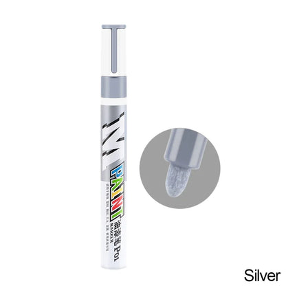 Car Paint Scratches Repair Brush Pen Waterproof Water Paint Marker Pen Car Tire Tread Care Automotive Black White Red Silver