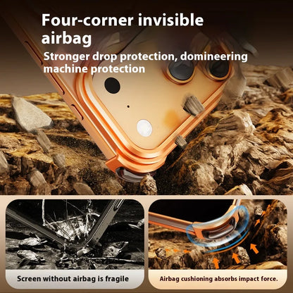 Oatsbasf Metal Phone Case for iPhone 17 Pro Max/17 Pro with Magnetic Stand 360° Rotatable Magsafe Aluminum Metal Frameless Cover