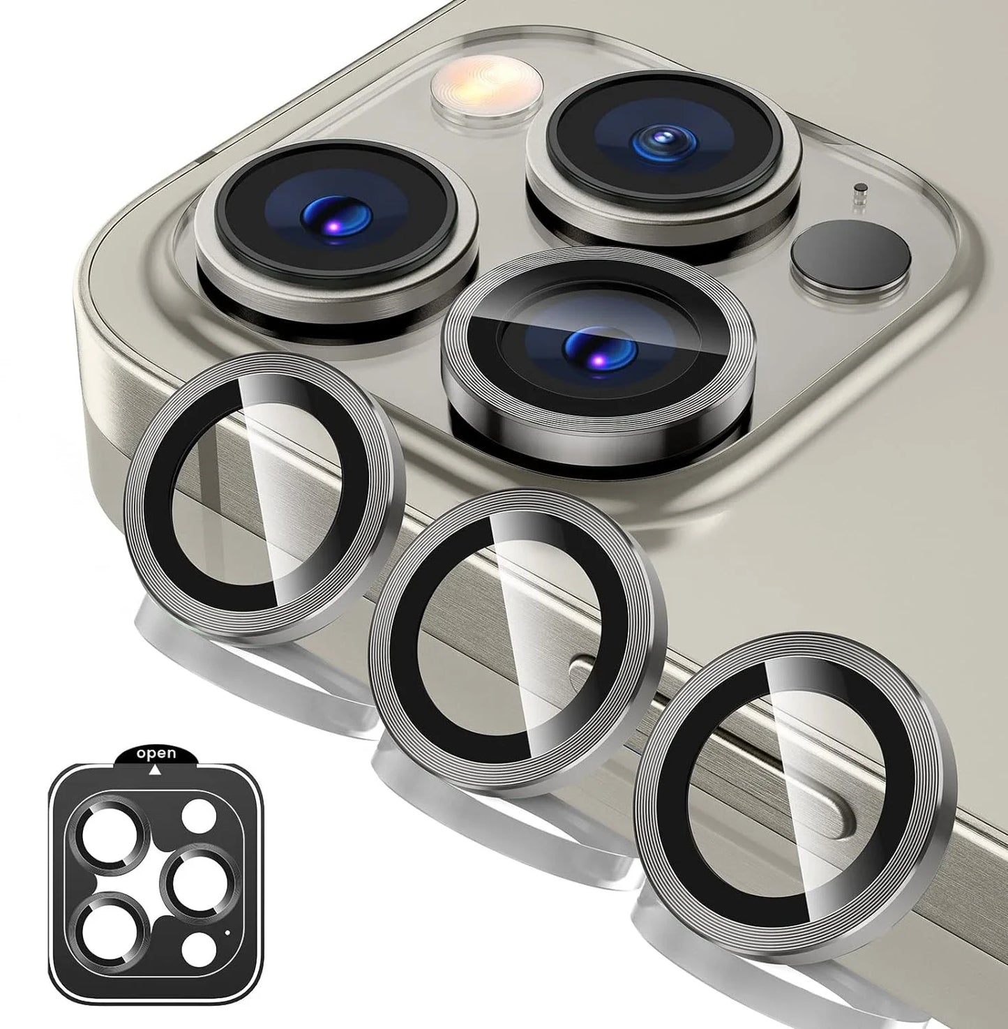 2-3Pcs Metal Tempered Glass Camera Lens Protector Cover For IPhone 15 16Pro Max 15 16 Plus Protection Phone Accessories