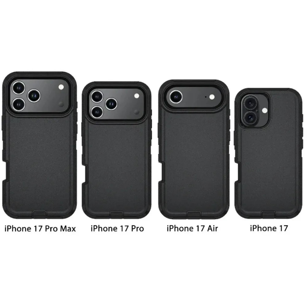 Premium Military Grade Heavy Armor Phone Case for IPhone 17 Air 16 15 14 Plus 13 12 ProMax Pro Shockproof Hard Protective Cover