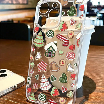 New Year Christmas Gift Santa Claus Clear Phone Case For Samsung Galaxy S25 S24 S23 S22 Ultra Plus S22+ S23+ S24+ S25+ Covers