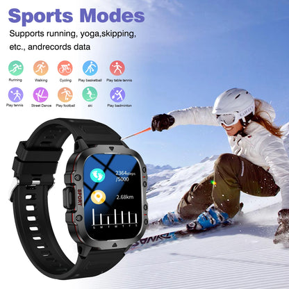 Smart watch, Bluetooth call, message reminder, two straps optional, suitable for iPhone/Android phone