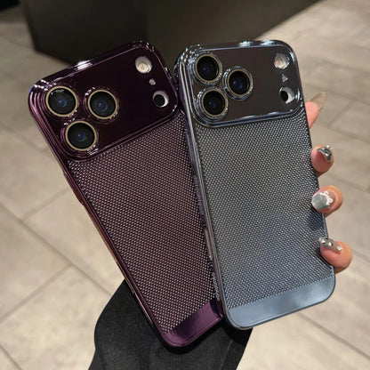 Plating Heat Dissipation Cooling Hollow Case For iPhone 11 12 13 14 15 16 Plus 17 Pro Max Air Camera Protection Shockproof Cover