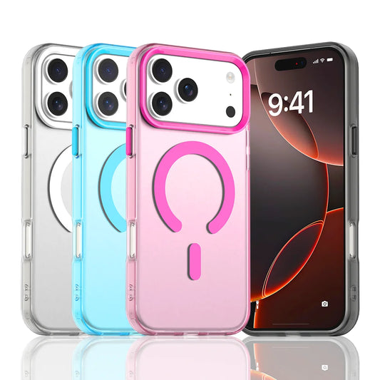 Matte Candy Magnetic Wireless Charging Case For iPhone 17 Pro Max Air iPhone17Pro 5G For Magsafe ShockProof Soft Cover