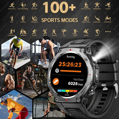 2026 New T-Rex 3 Military Grade Sports Smart Watch GPS Motion Track 5 ATM Waterproof Heart Rate HD Bluetooth Call Smartwatch Men