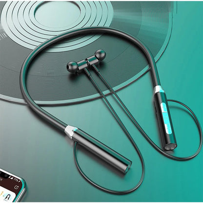 Wireless Hanging Neck Band Earphones Large Battery Bluetooth 5.1 Headset for Sports