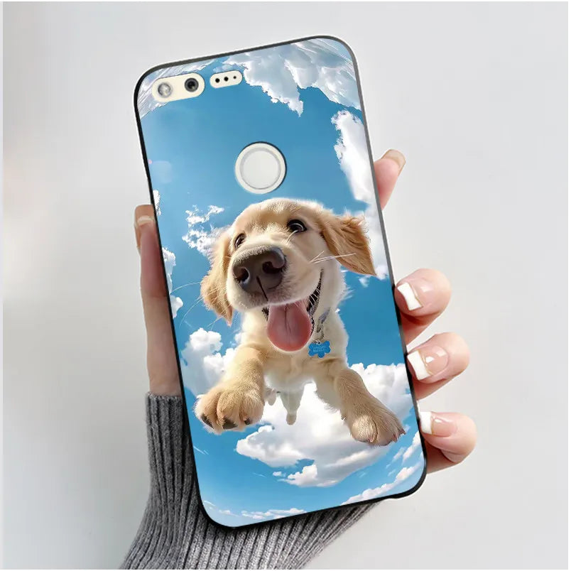 Case For Google Pixel 1 Soft Silicone Black Case For Google Pixel 1XL Elegant Style New Design Pattern Koi Dragon King Casing