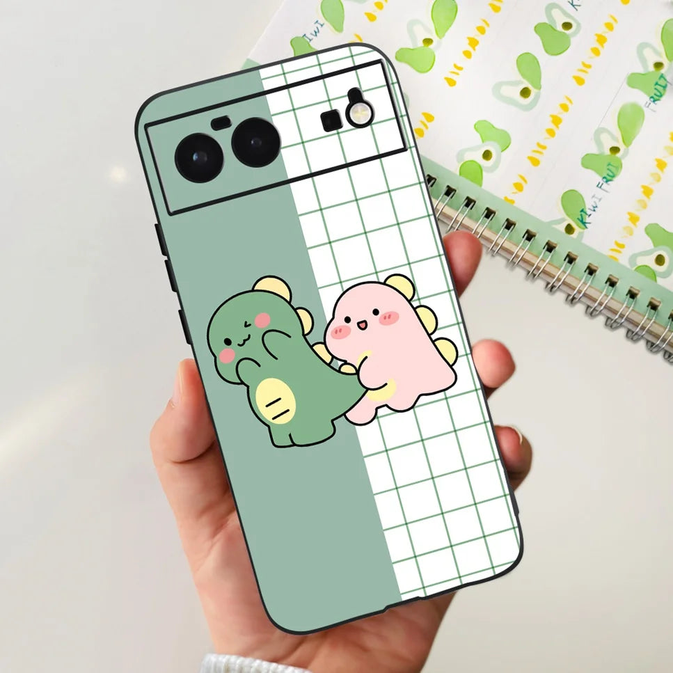 For Cover Google Pixel 6 Case Cute Cat Cartoon Bumper Back Shockproof Soft TPU Case For Google Pixel 6A 6PRO Pixel 6 Phone Cases