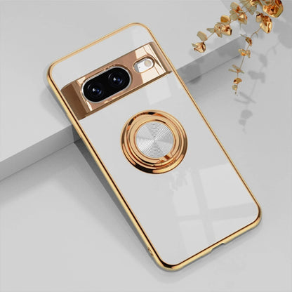 Luxury Ring Holder Magnetic Stand Case for Google Pixel 9 8 7 Pro 8A 7A 6A 5A Pixel8A Bracket Plating Soft TPU Shockproof Cover