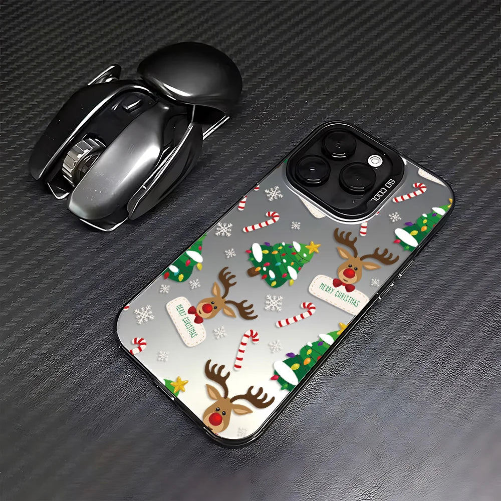 Santa Claus Elk Snowman Christmas Phone Case For iPhone 17 16e 16 15 14 13 12 11 mini Pro Max X XR 8 7 Air Plus Anti Fall Cover