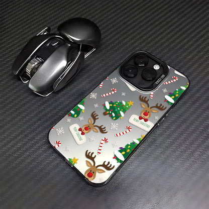 Santa Claus Elk Snowman Christmas Phone Case For iPhone 17 16e 16 15 14 13 12 11 mini Pro Max X XR 8 7 Air Plus Anti Fall Cover