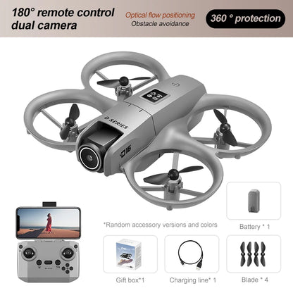 New D16 Mini Drone Dual Camera 8K HDAerial Aircraft Obstacle Avoidance UAV Fixed Remote Control Airplane Gift Toys 20000M