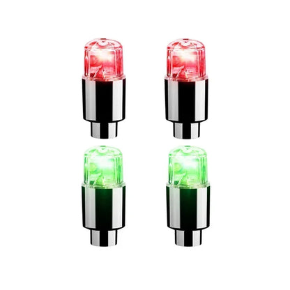 2/4/8Pcs Colorful LED Wheel Lights Car Tire Valve Caps Neon Light Universal Motorcycle Bicycle Valve Cover Auto Accessories