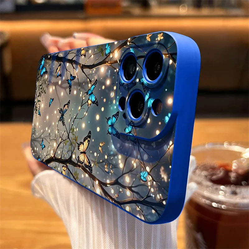 Case for iPhone 17 Glow In The Dark Butterfly Design Phone Case for iPhone 15 14 13 12 11 Pro Max 17 16 15 Pro 16E Cover