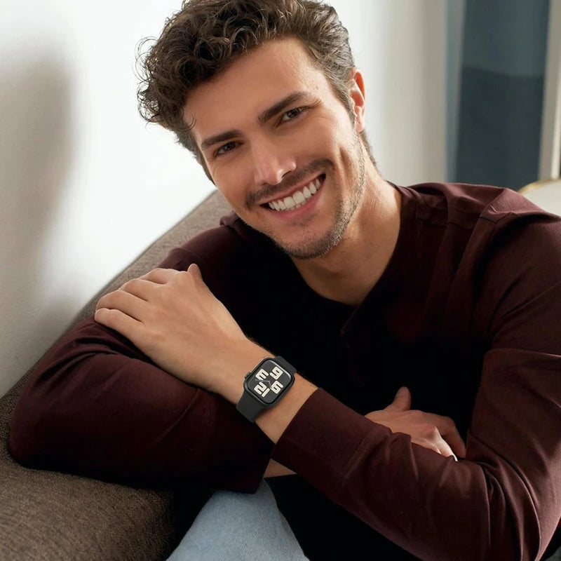 Silicone Band For Apple Watch strap 46mm 44mm 45mm 40mm 41mm 42-38mm 49mm sport bracelet iwatch series 11 10 9 8 7 6 5 SE Ultra3