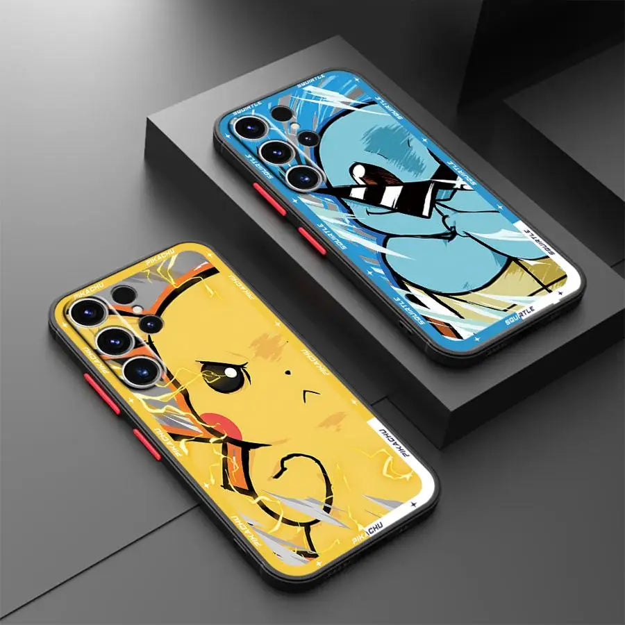 Luxury Pokemons Phone Case for Samsung Galaxy S25 S24 S23 Ultra S22 S20 Plus S21 FE S10 S9 Capa Coque Cover