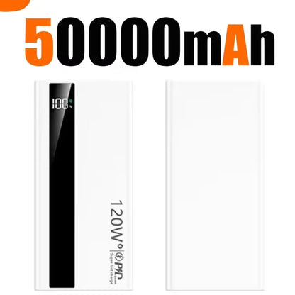 120W 200000mAh Power Bank High Capacity Super Fast Charging Power Bank Portable Battery Charger For Huawei iPhone Samsung Xiaomi