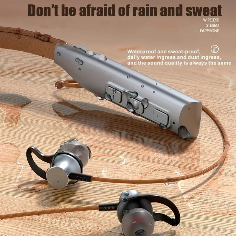 Wireless Headphones Magnetic Sport Neckband Neck-hanging TWS Earbuds Wireless Blutooth Headset with Mic