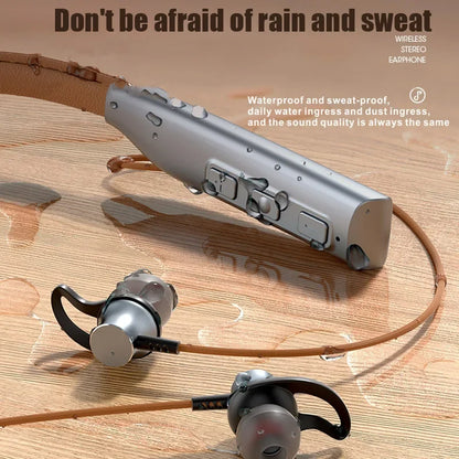 Wireless Headphones Magnetic Sport Neckband Neck-hanging TWS Earbuds Wireless Blutooth Headset with Mic