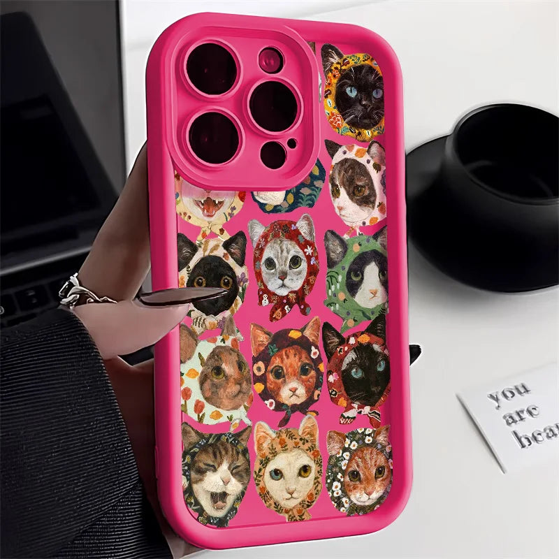 Cute Flower Phone Case For iPhone 13 Case for iPhone 11 16 14 17 12 15 Pro Max XR XS X 7 8 Plus SE Cartoon Frog Strawberry Cover