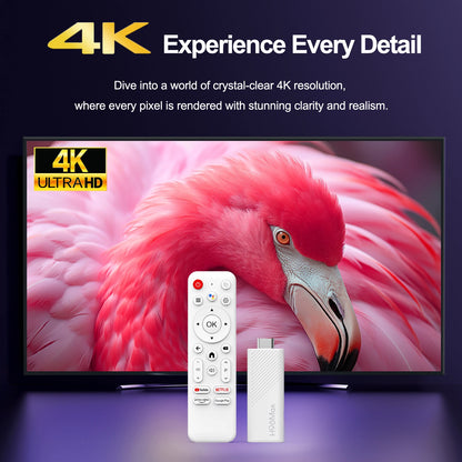 Android TV Stick H96 Max H313 TV Stick Google Voice Assistant TV Box Wifi6 BT5.0 Ultra HD 4K Streaming TV Stick 2GB 16GB