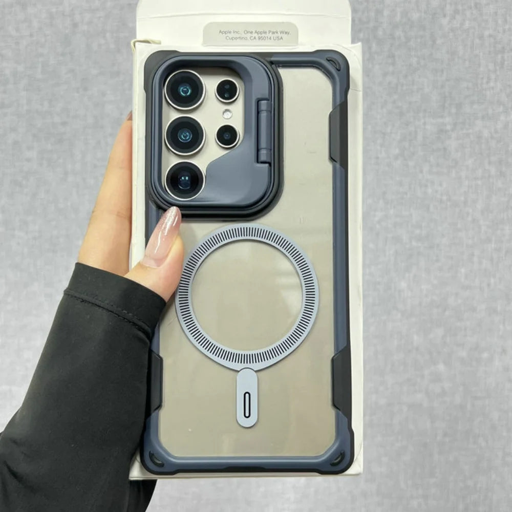 Shockproof Armor Military For Magsafe Case for Samsung Galaxy S25 S24 Ultra Plus S25Edge Wireless Charging Hard Defender Cover