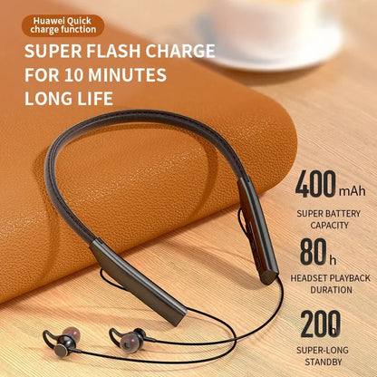 Wireless Headphones Magnetic Sport Neckband Neck-hanging TWS Earbuds Wireless Blutooth Headset with Mic