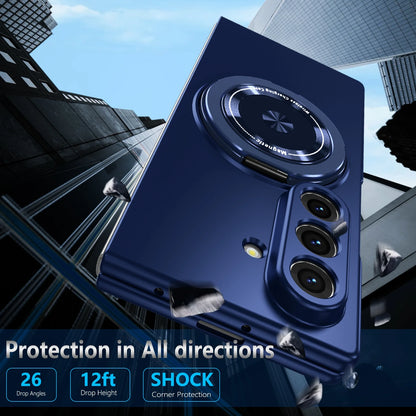 For Samsung Galaxy Z Fold 7 6 5 Case Protective Business 360 Rotation Holder Mobile Phone Back Cover