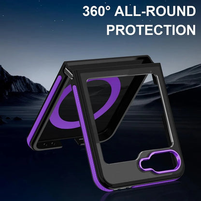 Business Matte Magsafe Case for Samsung Galaxy Z Flip 5 6 7 ZFlip Flip6 Flip5 Wireless Charging PC TPU Armor ZFlip7 ZFlip6 Cover